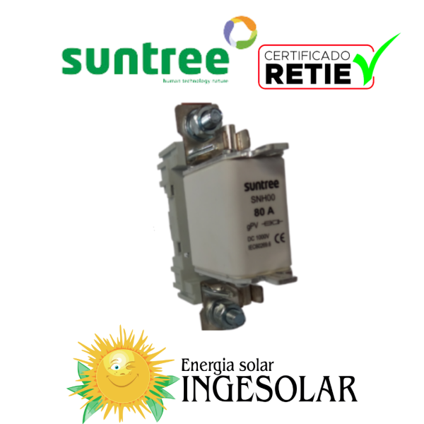 PROTECCION FUSIBLE DC FUSE NH00PV 80A (WITH FUSE AND HOLDER) -SUNTREE- SIN GARANTIA