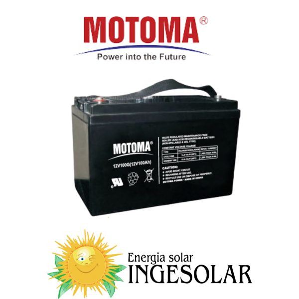 BATERIA AGM 12V-100AH 1200 CICLOS-30% W: 29.5Kg -MOTOMA- 12 MESES DE GARANTIA