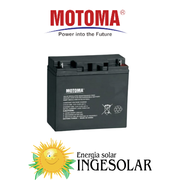 BATERIA AGM 12V-20AH 1200 CICLOS-30% W: 5.9Kg -MOTOMA- 12 MESES DE GARANTIA