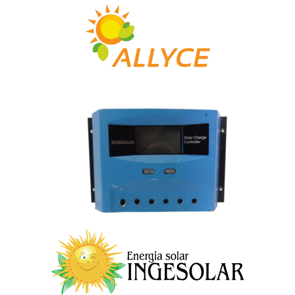 CONTROLADOR PWM CON DISPLAY 24/12V - 60A-50VOC -ALLYCE-SIN GARANTIA