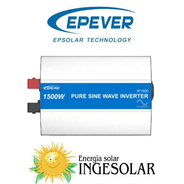 INVERSOR ONDA PURA IP1500-11 1500W 12Vdc a 110Vac -EPEVER- 12 MESES DE GARANTIA