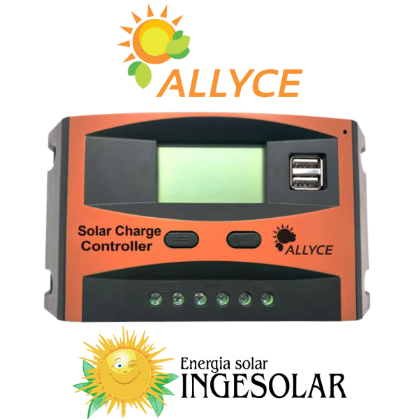 CONTROLADOR PWM CON DISPLAY 24/12V - 10A ECO-50VOC -ALLYCE- 6 MESES DE GARANTIA